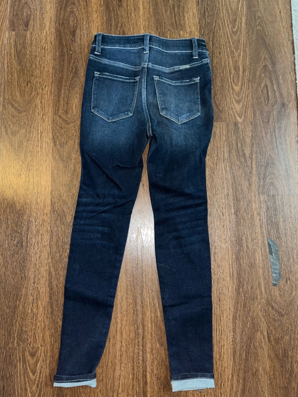 KanCan Dark Blue High-Rise Distressed Skinny Jeans - Picture 2 of 3